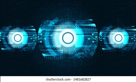 Camera Eyes Technology Background,hi Tech and security Concept design,Free Space For text in put,Vector illustration.