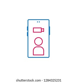 camera, face time, video, phone icon. Element of mobile and smartphone icon for mobile concept and web apps. Detailed camera, face time, video, phone icon can be used for web