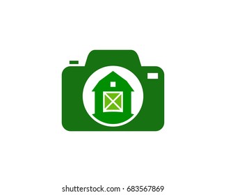 Camera Farm Icon Logo Design Element