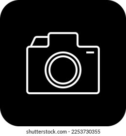 Camera Feedback icons with black filled line style