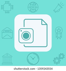 Camera file vector icon sign symbol