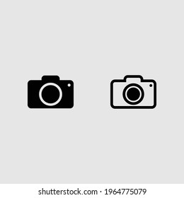 camera fill and outline icon isolated vector illustration