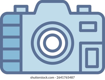Camera Filled Blue Tone Icon