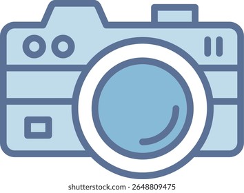 Camera Filled Blue Tone Icon