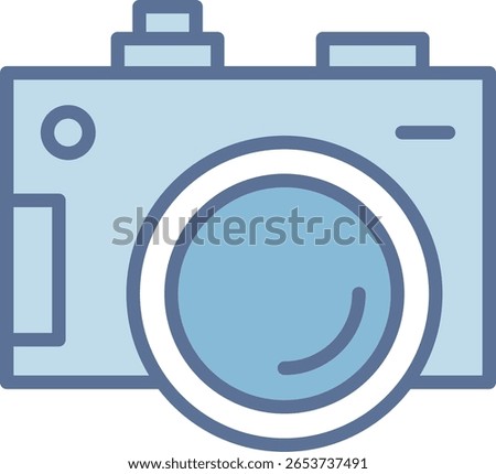 Camera Filled Blue Tone Icon