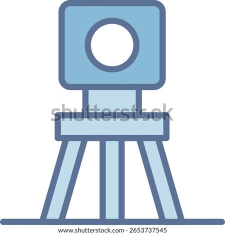 Camera Filled Blue Tone Icon