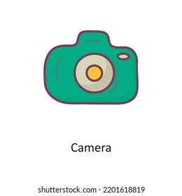 Camera Filled outline Icon Design illustration. Media Control Symbol on White background EPS 10 File