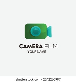 camera film design logo gradient color symbol