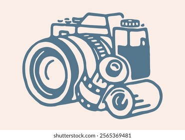 Camera film for holiday on the beach
