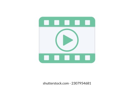 camera or film icon on white background 