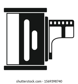 Camera film icon. Simple illustration of camera film vector icon for web design isolated on white background