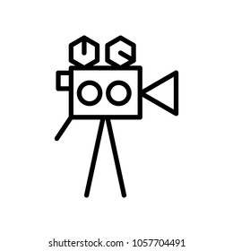 Camera film icon vector