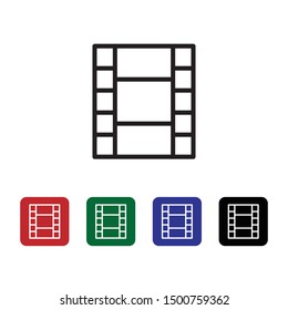 Camera, film icon - Vector diferent color. Photo concept Vector diferent color illustration.