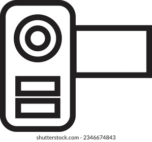 Camera Film Movie Outline Icon