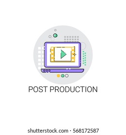 Camera Film Post Production Industry Icon Vector Illustration