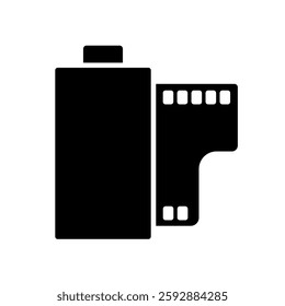 camera film, film reel - vector icon