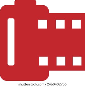 Camera film roll icon red color eps format 