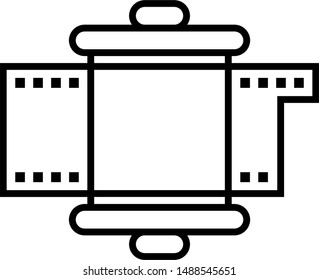 Camera film roll icon vector
