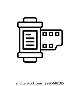 Camera Film Roll Symbol in Vektorgrafik. Illustration