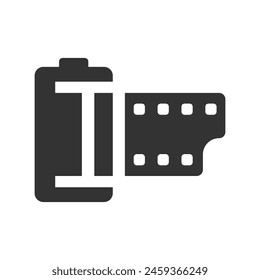 Icono de rollo de película de cámara, gráficos de Vector