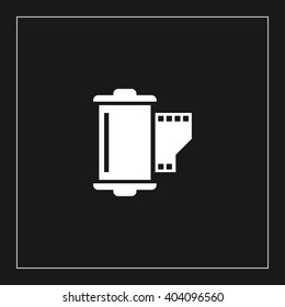 camera film roll icon. camera film roll vector illustration