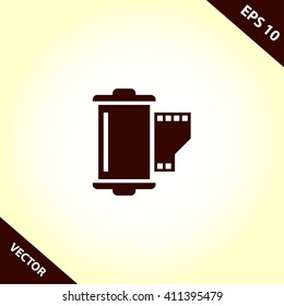 Camera Film Roll Icon Camera Film Stock Vector (Royalty Free) 411395479 ...