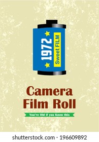camera film roll poster illustration