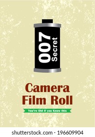 camera film roll poster illustration