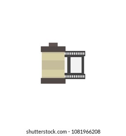 Camera film roll, vector illustration.