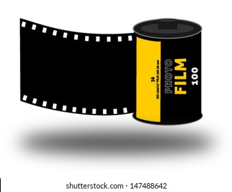 Camera film roll, vector illustration