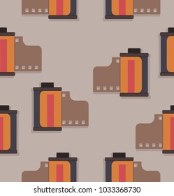 camera film Roll vector pattern