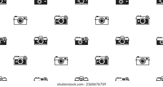 camera film seamless pattern photographer vector photography cartoon icon logo doodle gift wrapping paper tile background repeat wallpaper scarf isolated illustration design