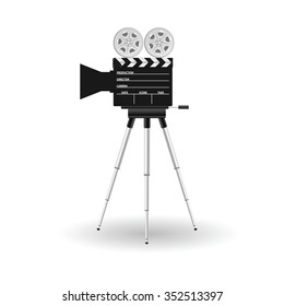camera film tape roll vector illustration