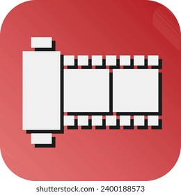 Camera Film Vector Glyph Gradient Background Icon For Personal And Commercial Use.
