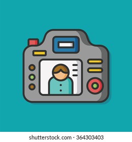 camera film vector icon
