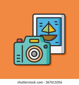 camera film vector icon