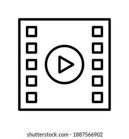 Camera film, video line icon. outline vector design