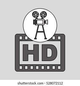 camera film vintage with movie hd vector illustration eps 10