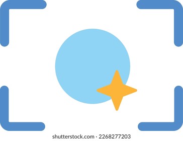 camera filter effect icon vector flat illustration