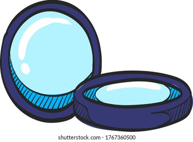 Camera filter icon in color drawing. Photography equipment instrument
