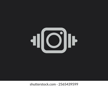camera fitness icon logo design vector template