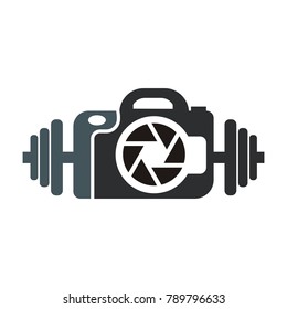 camera fitness logo design