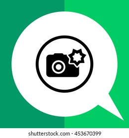 Camera with flash in circle