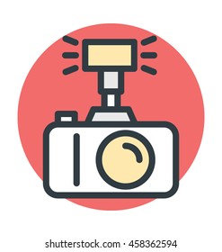 Camera Flash Colored Vector Icon