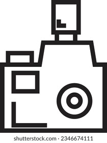 Camera Flash Digital Outline Icon