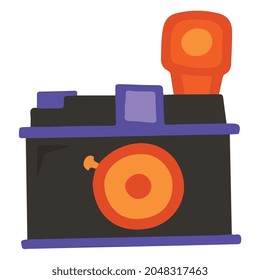 camera flash flat vector art