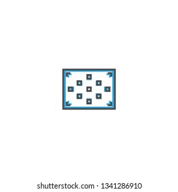 Camera flash icon design. Photography and video icon line vector illustration design