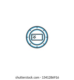 Camera flash icon design. Photography and video icon line vector illustration design
