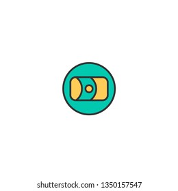 Camera flash icon design. Photography and video icon vector illustration