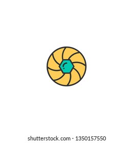 Camera flash icon design. Photography and video icon vector illustration